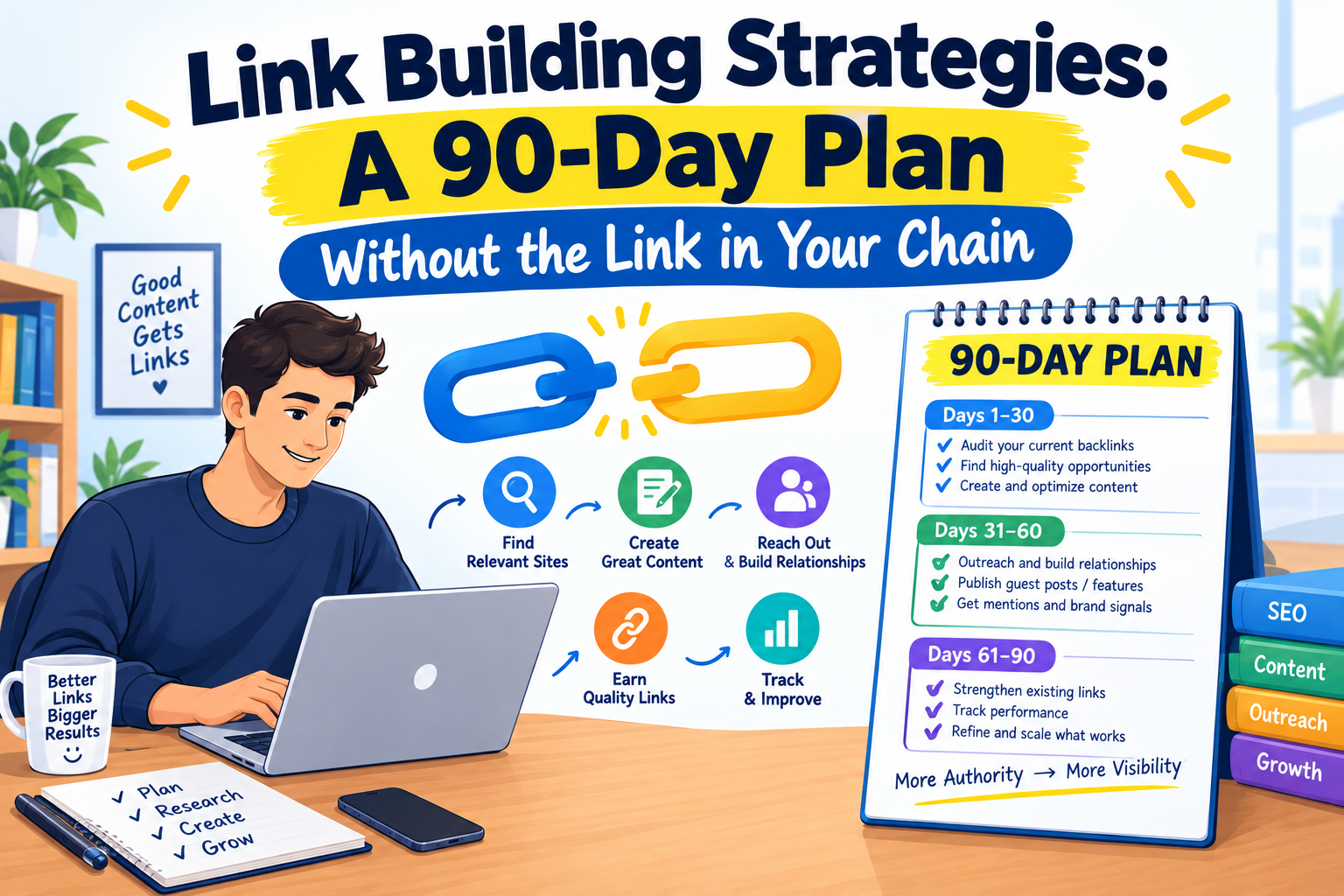 Link Building Strategies: A 90-Day Plan Without the Link in Your Chain